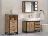 Bathroom Furniture Set 3 pcs Artisan Oak Engineered Wood 3402424