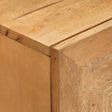 Sideboard 3 pcs 180 x 33.5 x 75 cm Solid mango wood Brown 3310065