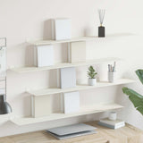 Floating Shelf Wall-mounted 4 pcs White 100 x 18 x 2.5 cm Steel 8004055