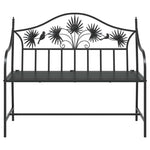 Garden Bench Black 104 x 54 x 93cm Steel 42008115