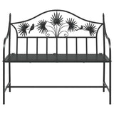 Garden Bench Black 104 x 54 x 93cm Steel 42008115