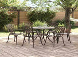 Garden Dining Set 7 pcs Bronze Aluminium 3334720