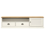 TV Cabinet VIGO White 156x40x40 cm Solid Wood Pine 353173