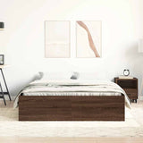 Bed Frame without Mattress Brown Oak 140x200 cm 3203865