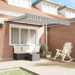 Automatic Retractable Awning Anthracite and White 300x250 cm 3310225