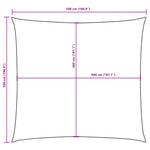 Sunshade Sail Oxford Fabric Square 5x5 m White 135251