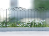 Garden Decorative Fence 4 Panels 44in x 12ft Metal Wire Landscape Border Edging T3398P315396