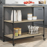Kitchen Trolley Sonoma Oak 102x50x95 cm Engineered Wood 842322