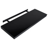 Floating Wall Shelves 2 pcs Black 120x20x3.8 cm 288204