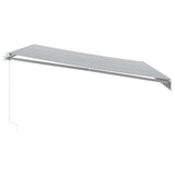 Manual Retractable Awning Anthracite&White 450x350 cm 3215796