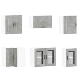 11 Piece Kitchen Cabinet Set Kalmar Concrete Grey Engineered Wood 3314915