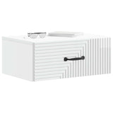 Wall-Mounted Bedside Cabinet High Gloss White 49 x 34.5 x 20 cm 898623