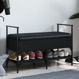 Shoe Bench Black 85.5x42x57.5 cm Engineered Wood 835229