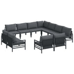 Garden Sofa Set Anthracite Steel 3379034