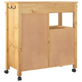 Kitchen Trolley MONZA 84x40x88.5 cm Solid Wood Pine 376109