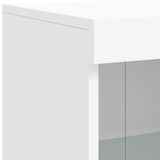 Sideboard with LED Lights White 202x37x100 cm 3209184