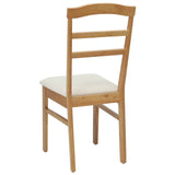 Dining Chair 2 pcs Natural and Light Solid Rubber Wood 42020500