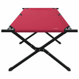Folding Camping Bed Folding Manual Red Oxford fabric 42003194