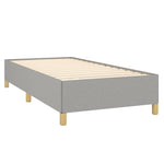 ZNTS Bed Frame without Mattress Light Grey 90x190 cm Single Single Fabric 349863