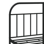 Metal Bed Frame without Mattress with Footboard Black 140x190cm 353653