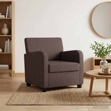 Armchair Dark Brown Fabric 42043397