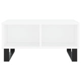 ZNTS Coffee Table White 60x60x30 cm Engineered Wood 827044