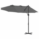 Umbrella Anthracite 372 x 198 x 243 cm Polyester and Aluminium 42003377