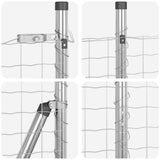 Welded Wire Fence with Concrete Base 10 x 1.4 m 3350986