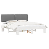 Bed Frame with Upholstered Headboard Light Grey 180 x 200 cm 3398073