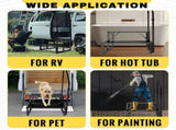 RV Step Stool, 2 Step, Hot Tub Steps with Handrail, Portable Pool, 660Lbs Heavy Duty 26559003