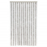 Fly Curtain Light Grey and White 118x220 cm Chenille 4004879