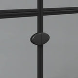 Walk-In Shower Wall Folding Black 110 x 6.5 x 190 cm 42017967