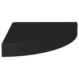 Floating Corner Shelves 4 pcs Black 25x25x3.8 cm MDF 323900