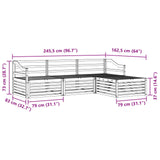 Outdoor Sofa Set Natural 245.5 x 162.5 x 73 cm 3373274