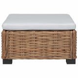 Footrest with Cushion GENDT Natural Rattan Natural 42034394