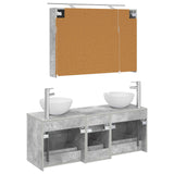 Bathroom Furniture Set 4 pcs Concrete Grey 3406738