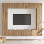 ZNTS TV Cabinet with Storage with Door 8 pcs Brown 221 x 30 x 180 cm Wood 3393455