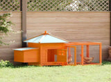 Chicken Coop Brown Solid firwood, plywood, galvanised steel Large 170220