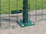 Fence Post 7 pcs Green Steel 42004286