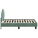 Toddler Bed Frame with Headboard Sea Green 70 x 140 cm Velvet 42010899