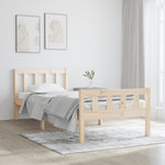 Bed Frame without Mattress Solid Wood Single 810644