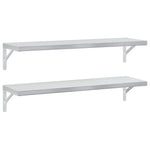 Wall Shelves 2 pcs 100x30 cm Silver Stainless Steel 3214503