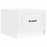 Coffee Table with Drawer White 49 x 50 x 37 cm Engineered Wood 895885