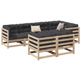 7 Piece Garden Sofa Set Solid Wood Pine 3299489