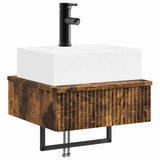 Wall-Mounted Wash Basin Smoked Oak 40 x 41 x 39 cm 890203