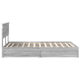 Storage Bed Grey Sonoma 120 x 200 cm Engineered Wood 3408485