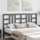 Bed Headboard Grey 166x4x100 cm Solid Wood Pine 817852