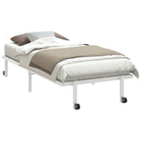 Bed Frame without Mattress Foldable White 90x200 cm Steel 4103967