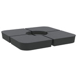 4 Piece Parasol Base Set for Cross Stand Parasol 100 kg PP 847444