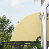 Balcony Privacy Screen 140 x 140 cm Polyester Sand 42000929